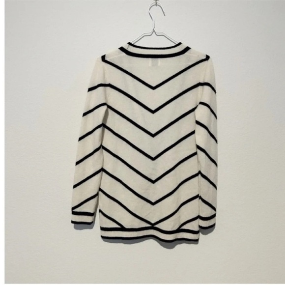 Madeleine Thompson Cashmere Striped Sweater Cardigan - Picture 3 of 5